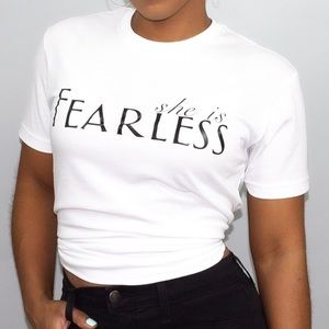 Women's Graphic Short Sleeve T Shirt Size XS White Black Women Empowerment